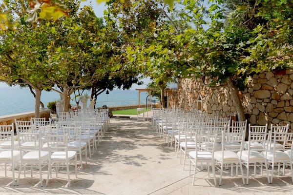Destination Romantic Wedding Rethymno White Flowers