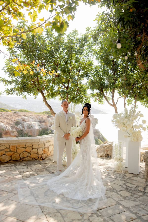 Destination Romantic Wedding Rethymno White Flowers