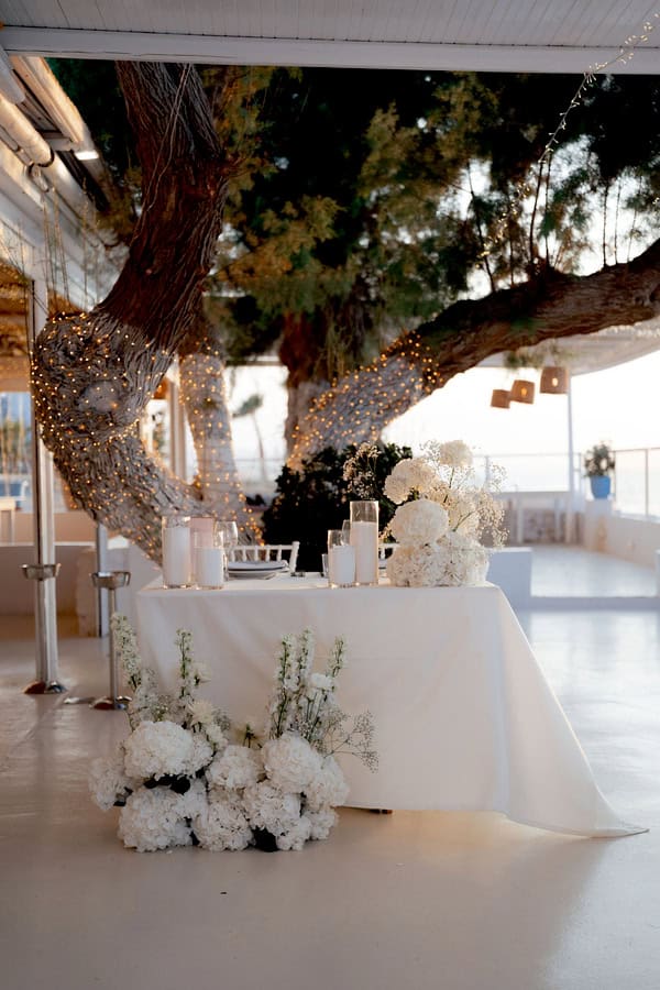 Destination Romantic Wedding Rethymno White Flowers