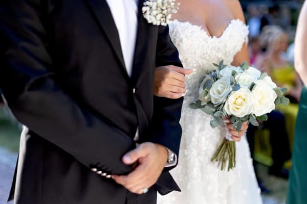 Elegant Wedding Deda Estate White Roses Chic Details