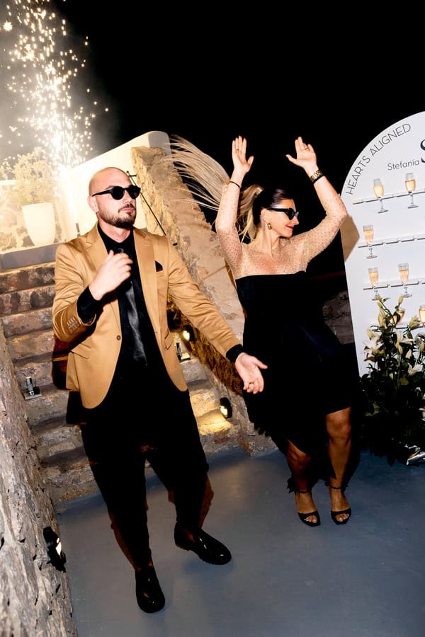 Prewedding Party Santorini Disco Vibes