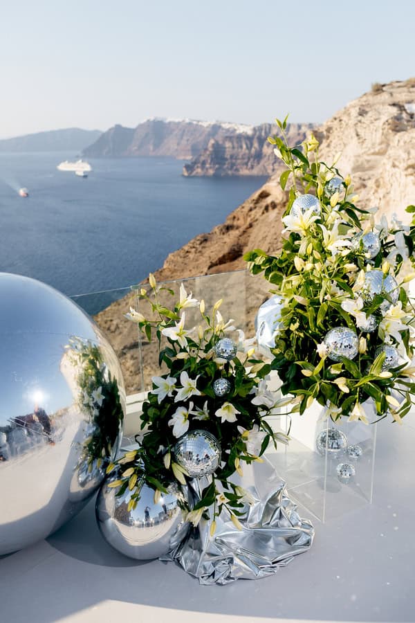 Prewedding Party Santorini Disco Vibes
