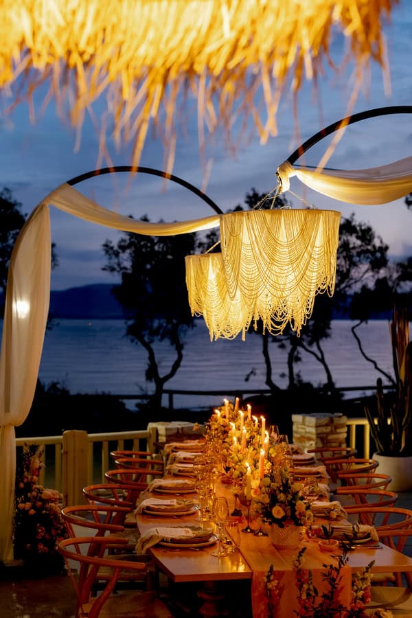 Romantic Beachside Styled Shoot Naxos Pastel Flowers