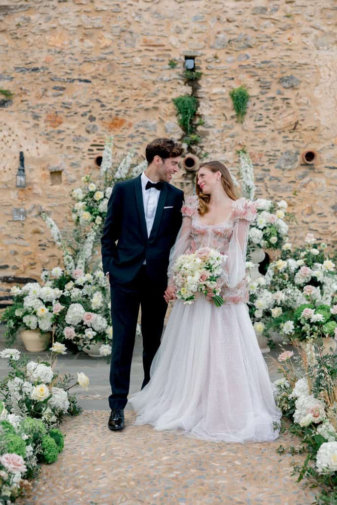 A romantic garden styled shoot at Kinsterna Hotel in Monemvasia