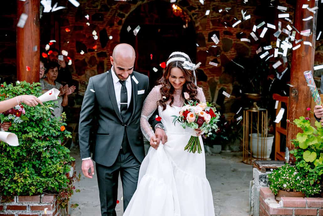 Romantic spring wedding in Nicosia with rich red tones and gorgeous florals | Eleni & Pavlos