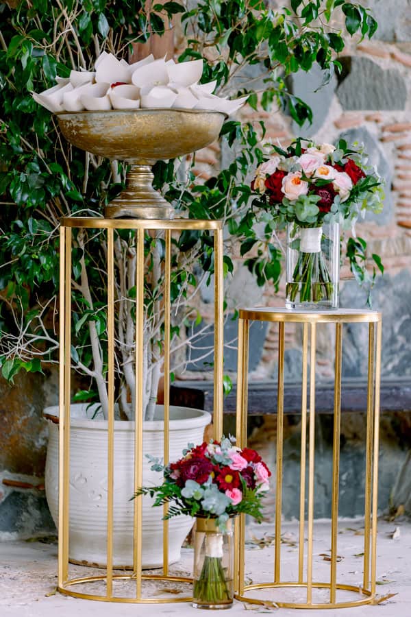 Romantic Spring Wedding Nicosia Red Tones Gorgeous Florals