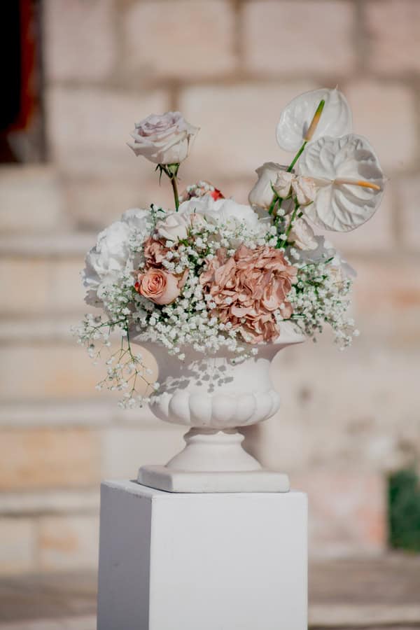 Romantic Summer Wedding White Dusty Pink Details