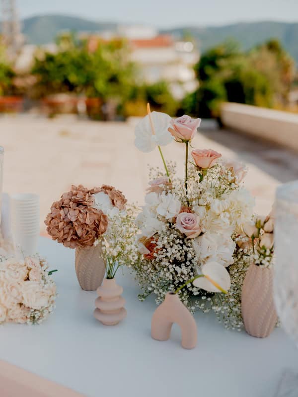 Romantic Summer Wedding White Dusty Pink Details