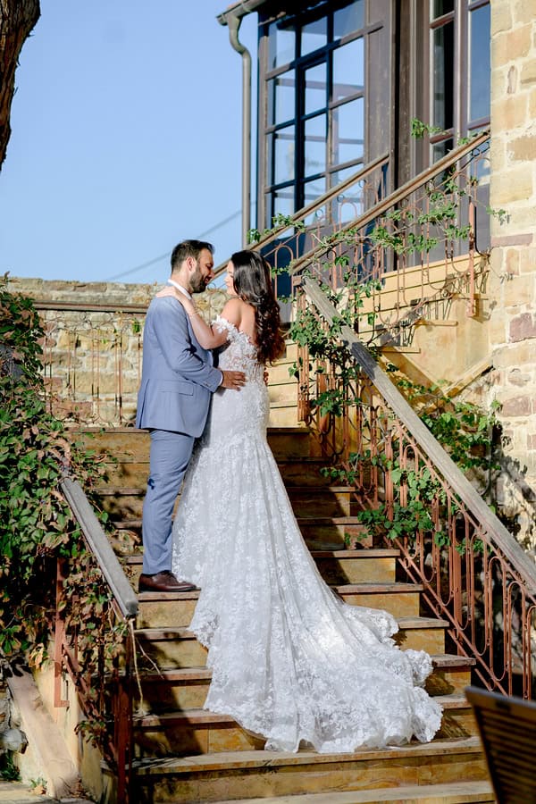 Romantic White Island Wedding