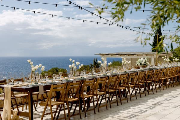 Rustic Wedding Kefalonia White Green Details