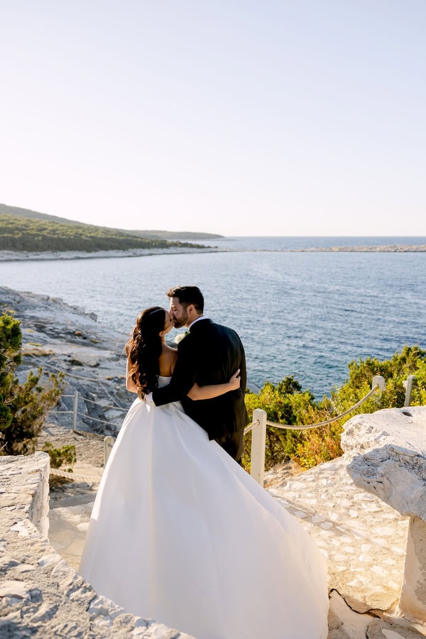 Summer Romantic Wedding Kefalonia White Florals