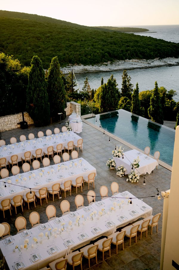 Summer Romantic Wedding Kefalonia White Florals