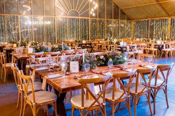 Winter Wedding Beautiful Blooms Red Hues