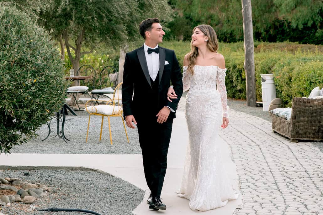 Romantic chic wedding at Aelia Wellness Retreat | Maria & Haris