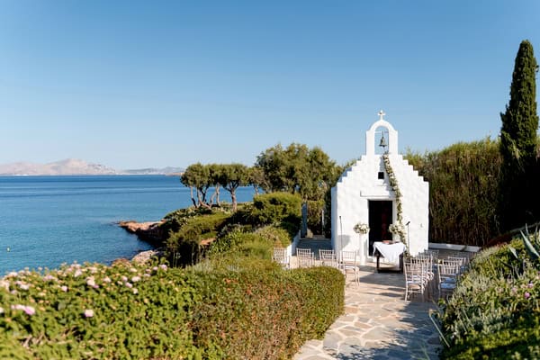 Romantic Destination Wedding Athens White Florals