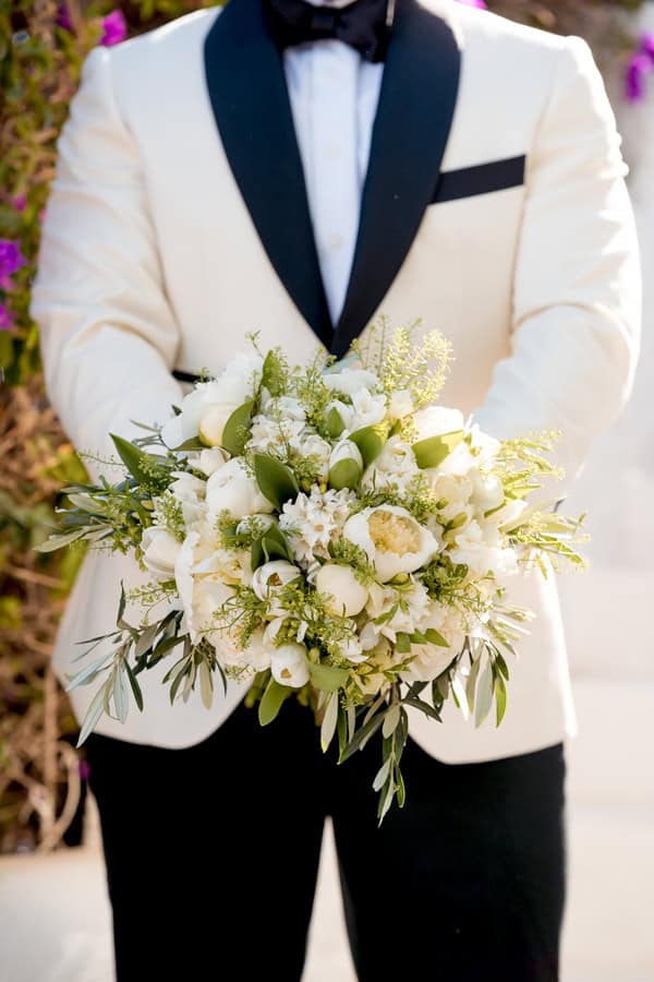 Romantic Destination Wedding Athens White Florals