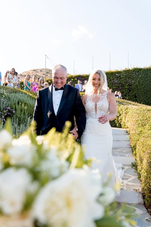 Romantic Destination Wedding Athens White Florals