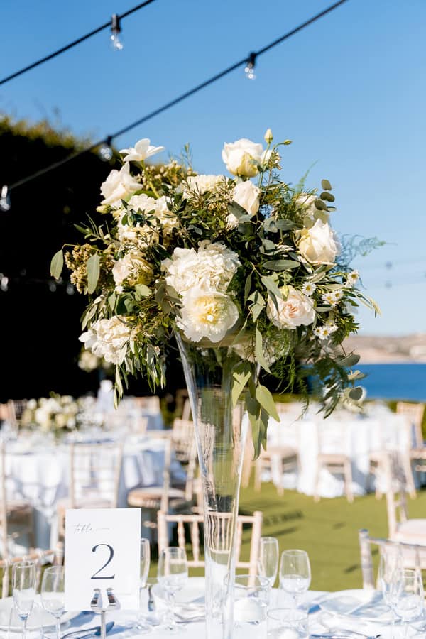 Romantic Destination Wedding Athens White Florals