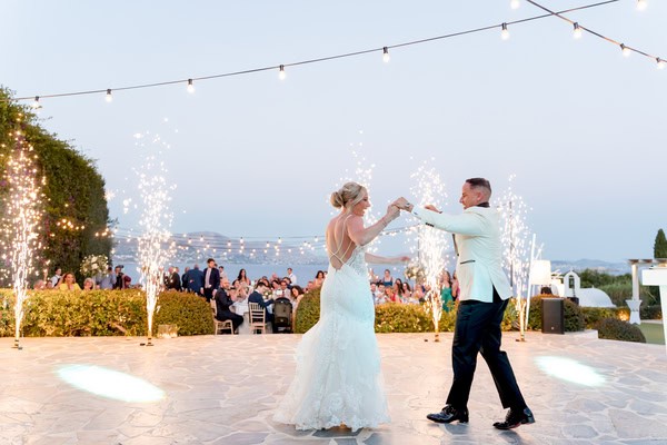 Romantic Destination Wedding Athens White Florals