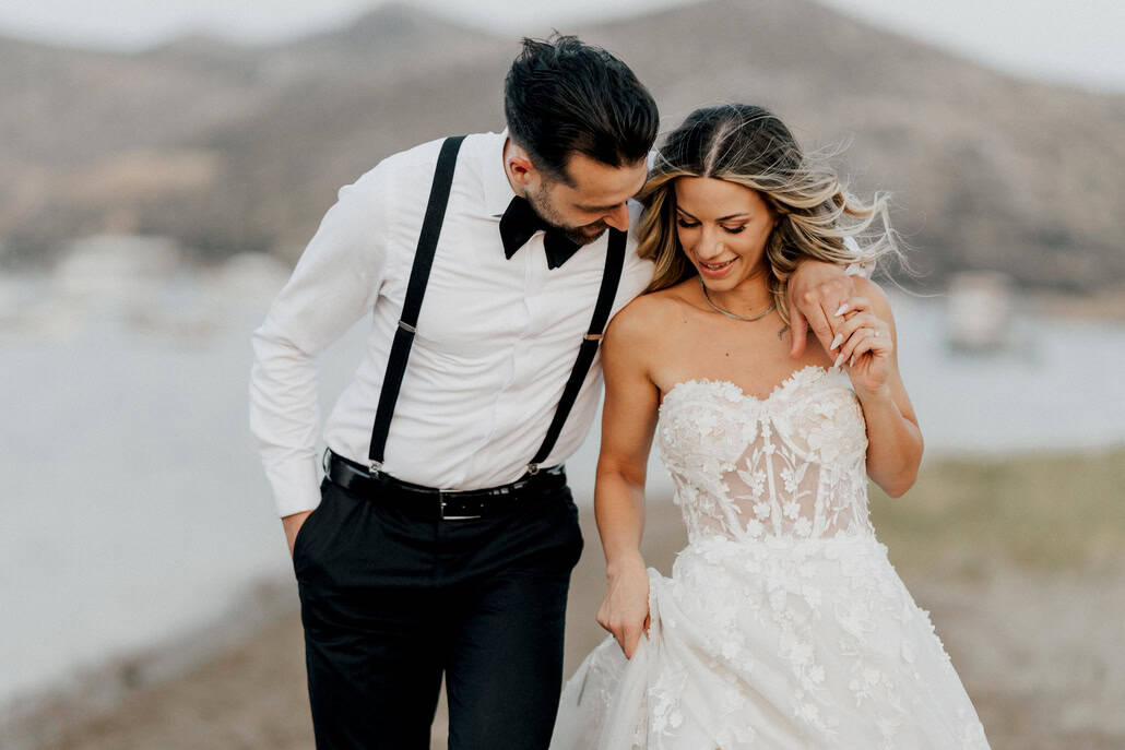 Romantic summer wedding at the dreamy Polixoros Oneiron venue | Penny & Dimitris