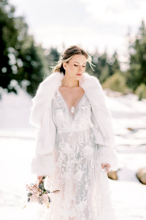 Romantic Winter Styled Shoot Snowy Landscape