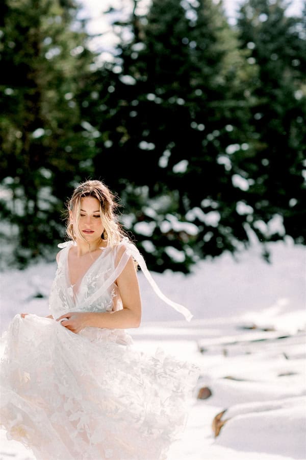 Romantic Winter Styled Shoot Snowy Landscape