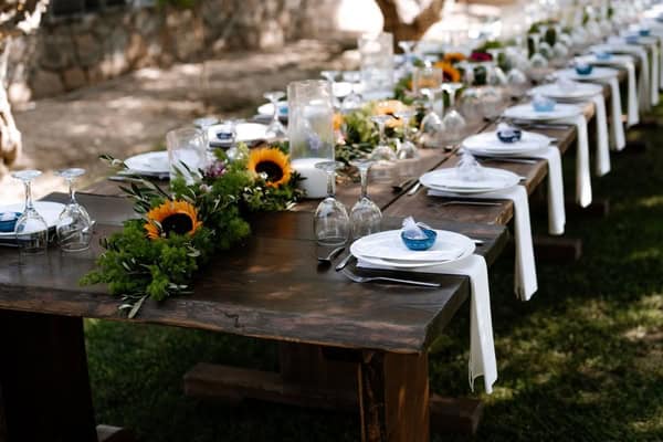 Rustic chic decor ideas for an olive grove wedding at Arbora Olea Luxury Resorts