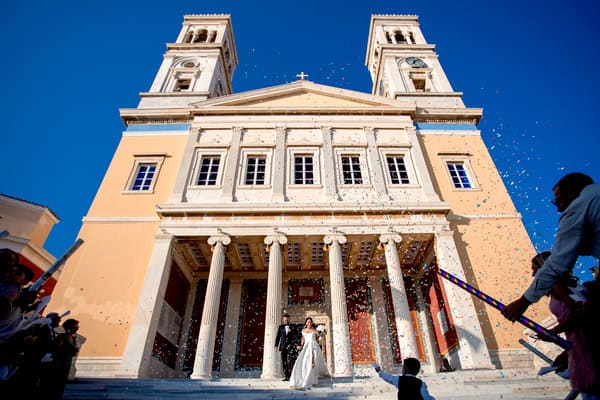 Seaside Wedding Beneath The Syros Sunset