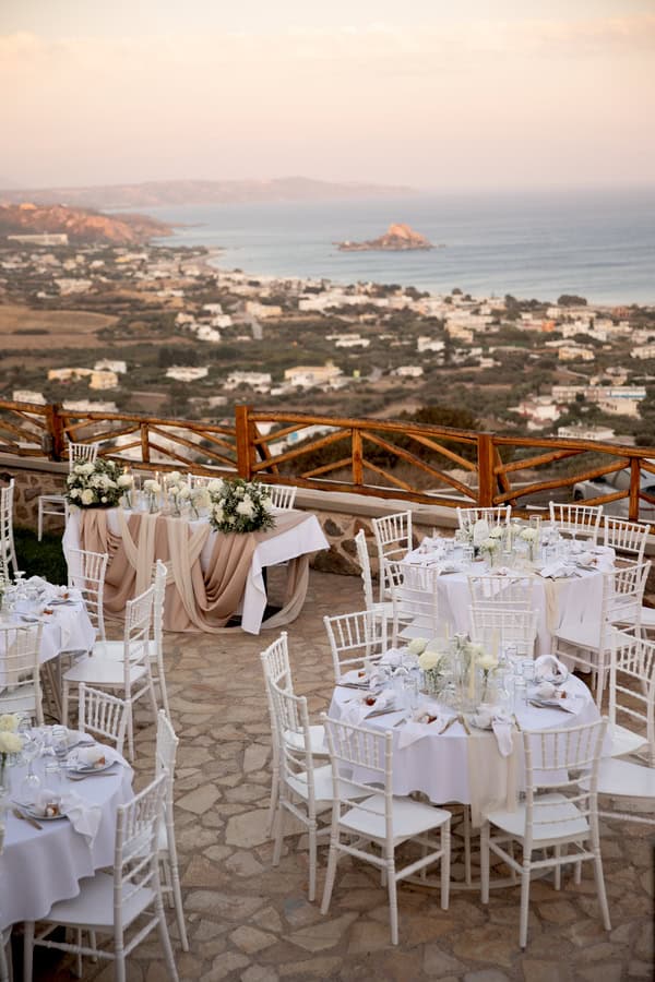 Summer Wedding In Kos With White Flowers And Natural Details