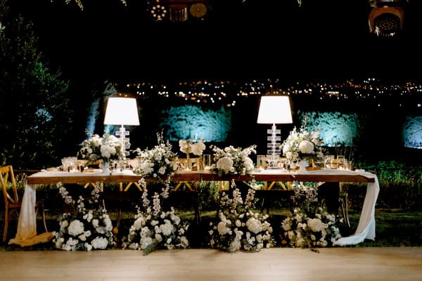 Summer Wedding White Blooms Floral Decor