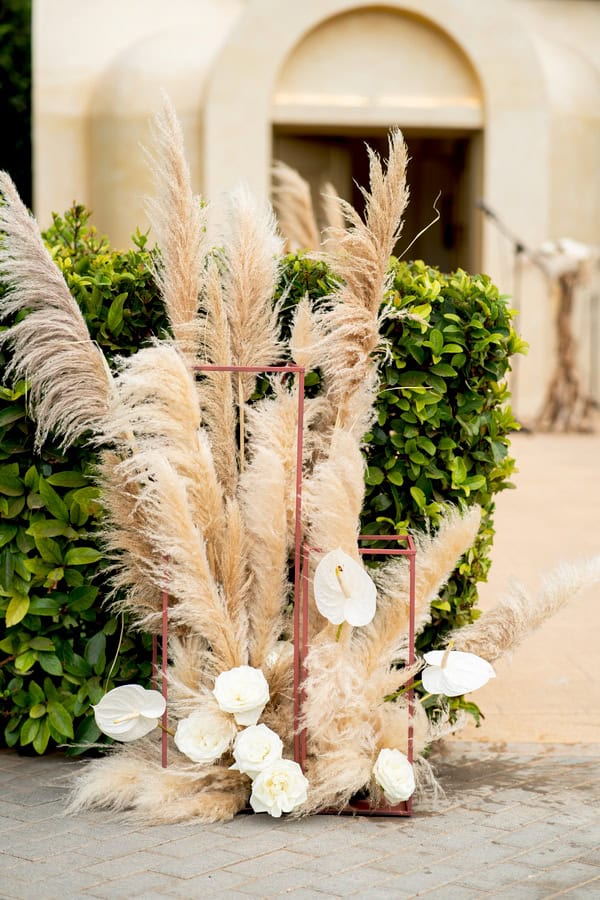 Boho Wedding Christening Estate Orizontes Pampas Grass Calla Lilies