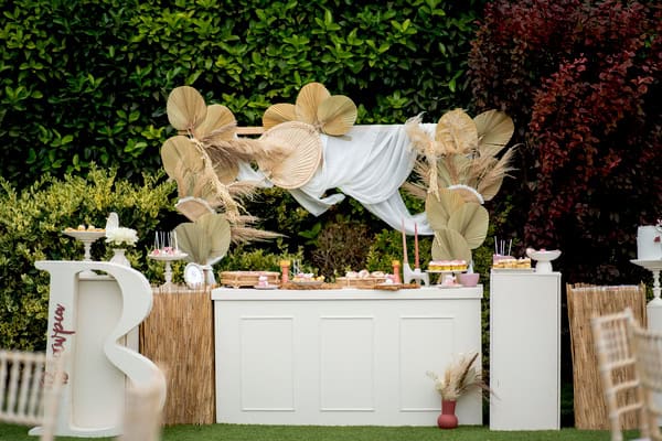 Boho Wedding Christening Estate Orizontes Pampas Grass Calla Lilies