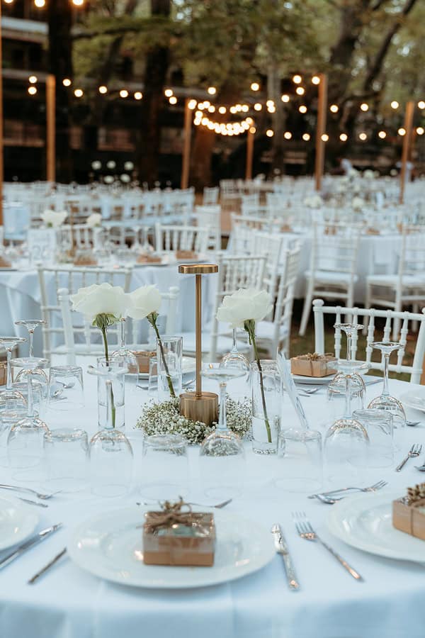 Chic White Flower Wedding Naoussa