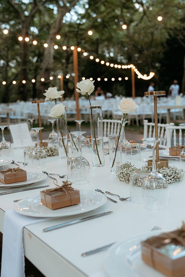 Chic White Flower Wedding Naoussa