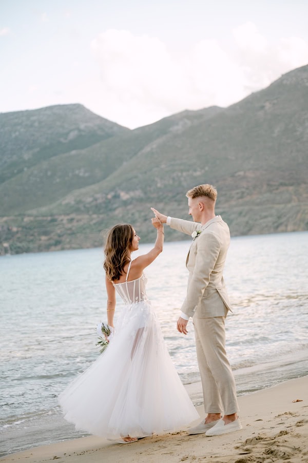 Intimate Destination Wedding Overlooking The Sea In Gytheio