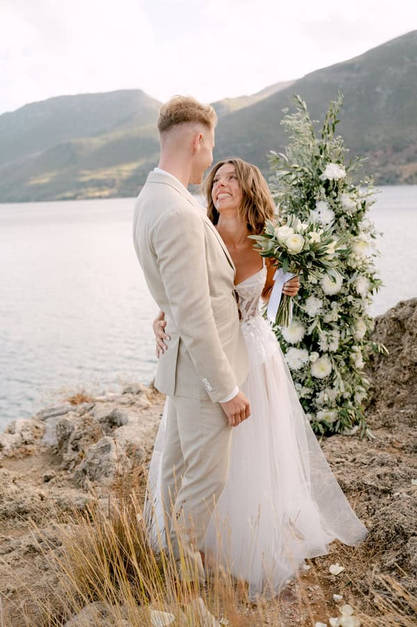 Intimate Destination Wedding Overlooking The Sea In Gytheio