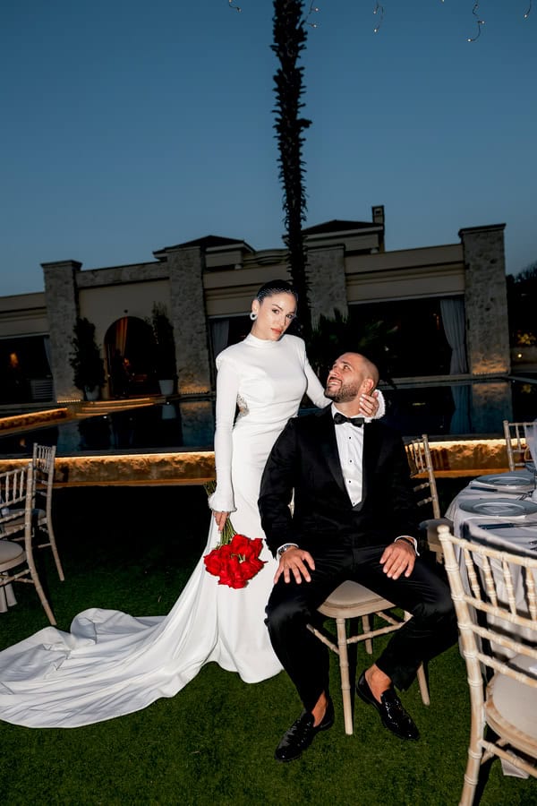 Modern Wedding Athens Red Roses