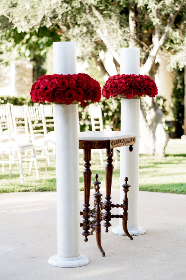 Modern Wedding Athens Red Roses