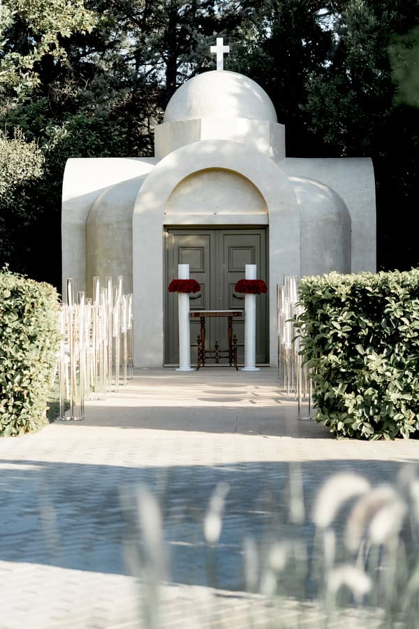 Modern Wedding Athens Red Roses