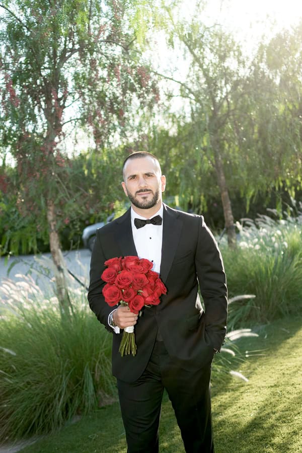 Modern Wedding Athens Red Roses