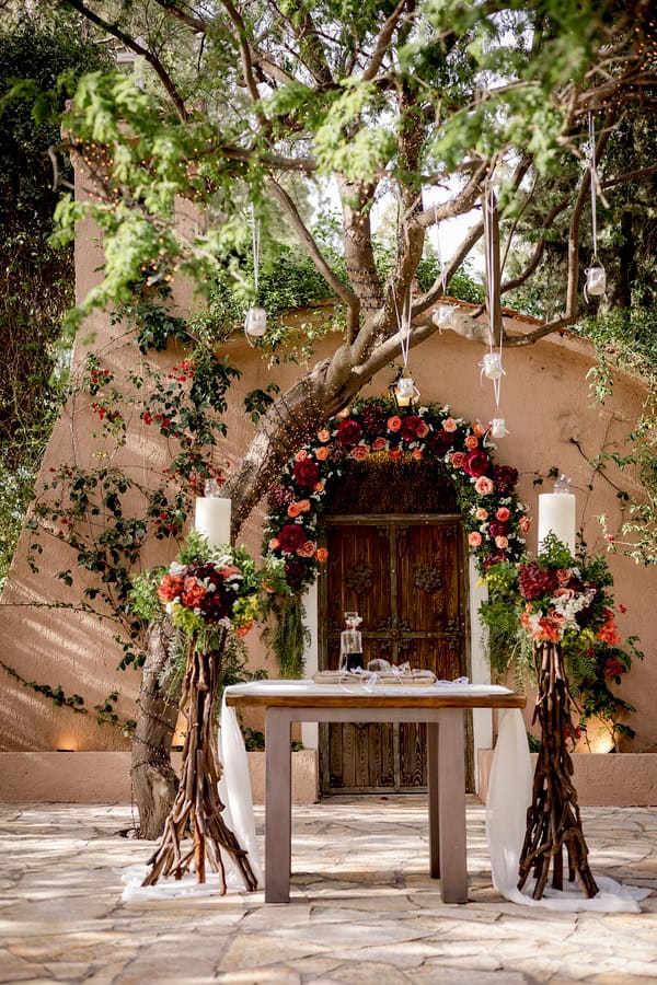 Romantic Spring Wedding Ktima Kleopatra Burgundy Pink