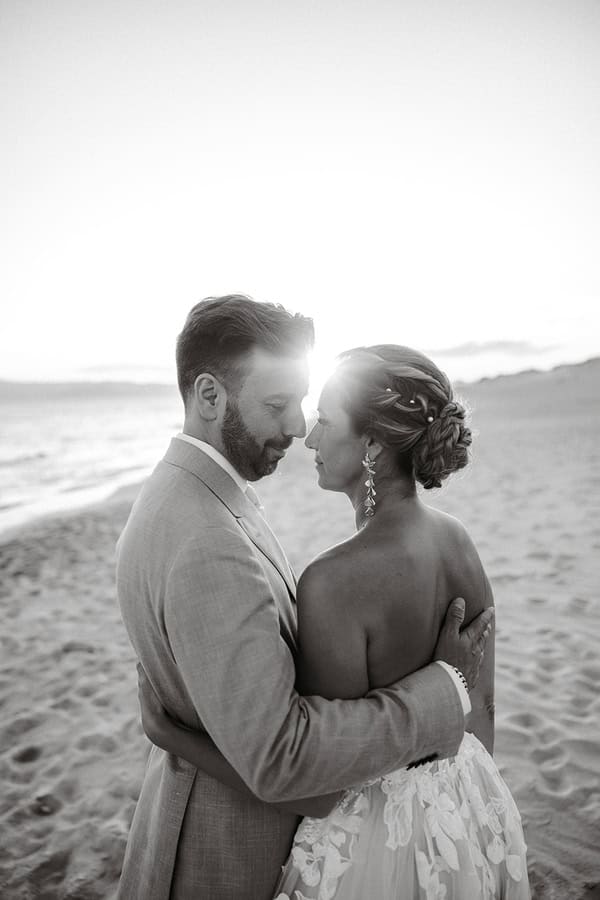 Romantic White Beach Ceremony Naxos Sunset