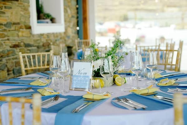 Summer Destination Wedding In Tinos Overlooking The Endless Blue