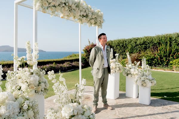 Summer Destination Wedding Sea View Chania Crete