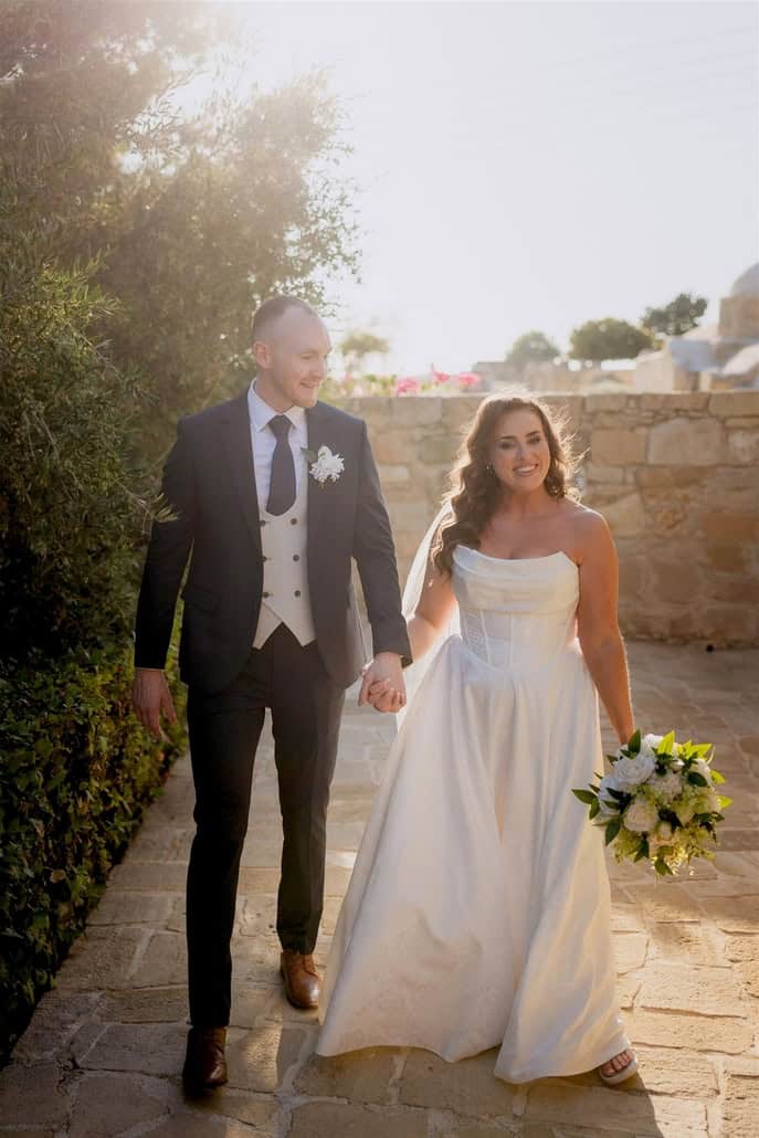 White floral summer wedding at Liopetro Wedding Venue in Paphos | Jemma & Charlie