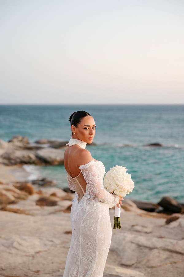 Dreamy White Details Wedding Naxos