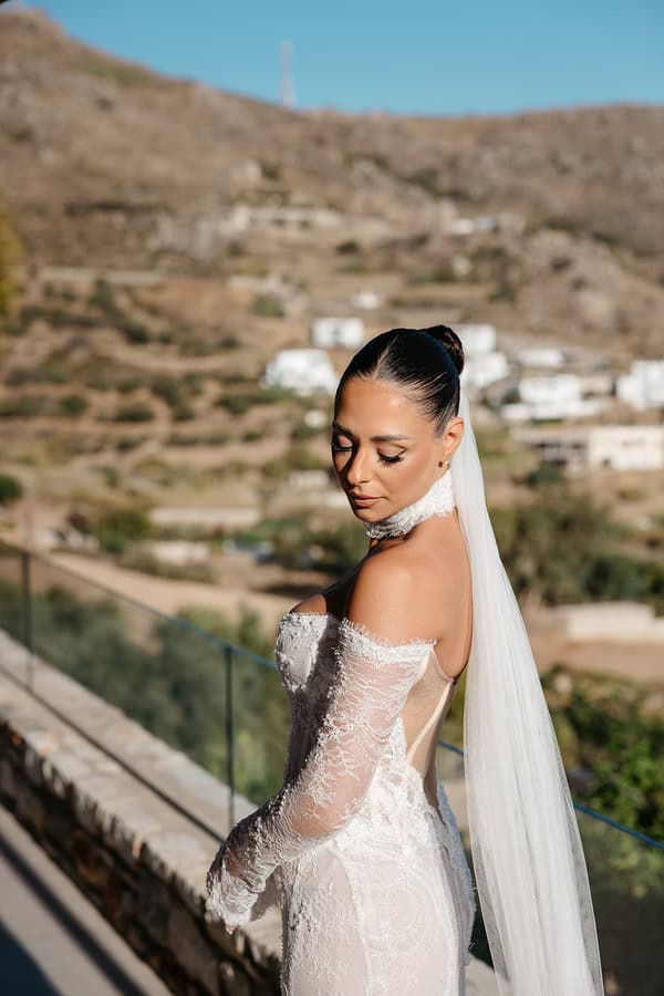 Dreamy White Details Wedding Naxos