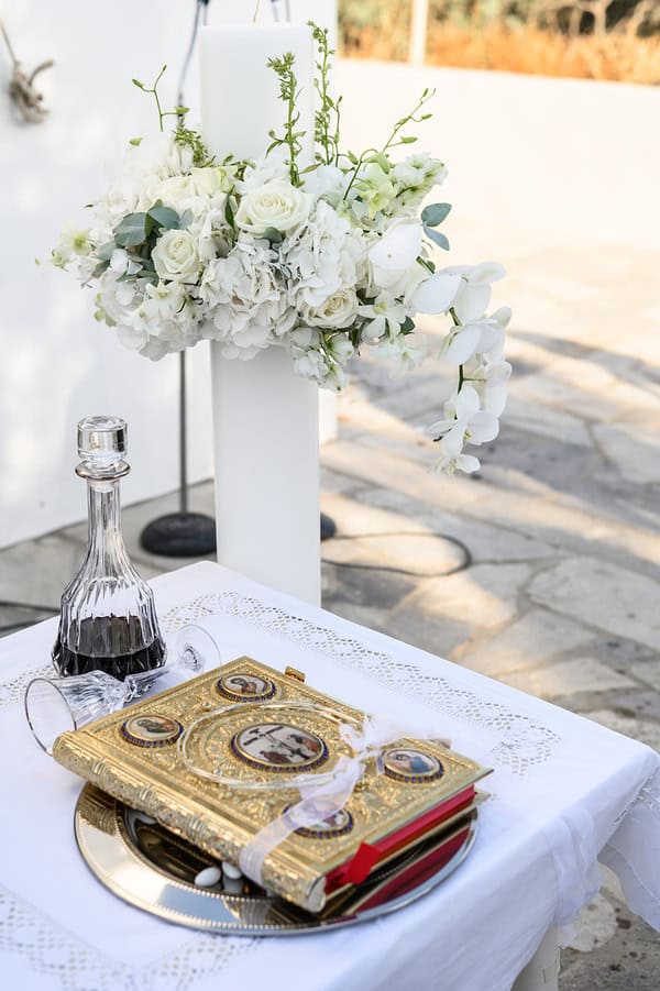 Dreamy White Details Wedding Naxos