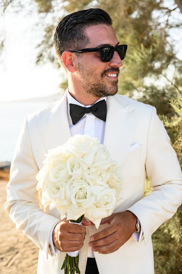 Dreamy White Details Wedding Naxos