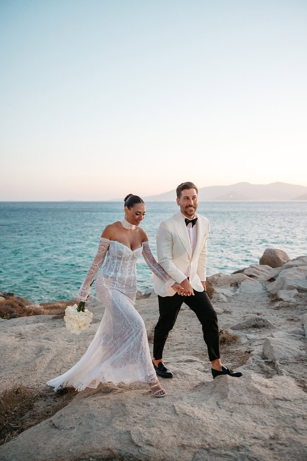 Dreamy White Details Wedding Naxos